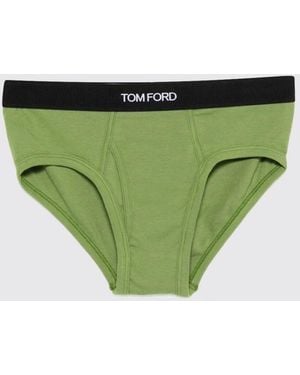 Tom Ford Slip De Algodón Elástico - Verde