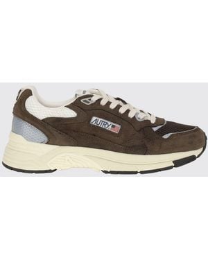 Autry Hyperway Bicolour Leather And Mesh Low-Top Trainers - White