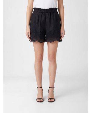Twinset Linen Shorts - Black