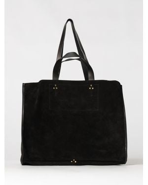 Jérôme Dreyfuss Leon Large Suede Calfskin Tote Bag With Pouch - Black