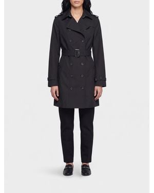 Save The Duck Sofi Double-Breasted Trench Coat - Blue