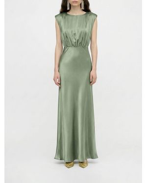 Semicouture Long Silk Dress - Green