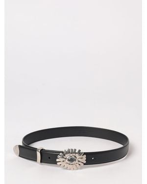 Ermanno Scervino Leather Belt With Worked Buckle - White