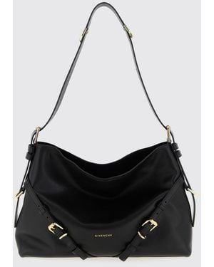 Givenchy Bolso De Hombro Voyou Mediano De Piel - Blanco
