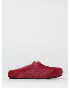 Marni Fur Sabots - Red