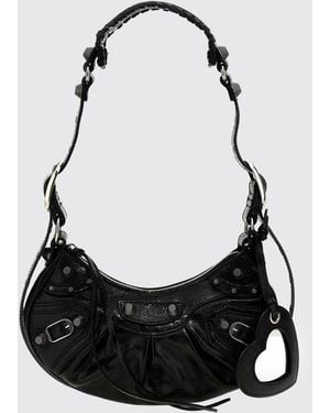 Balenciaga Le Cagole Xs Arena Leather Bag - Black