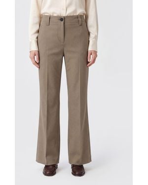 Brunello Cucinelli Straight Cotton Pants - Natural