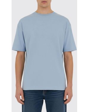 Carven Basic Cotton T-Shirt With Back Logo - Blue