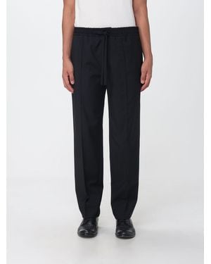 Valentino Garavani Pantalones De Sarga Con Cintura Elástica Y Cordón - Azul