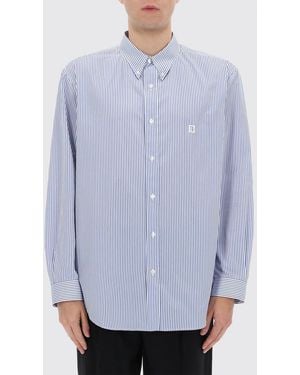 Balmain Striped Cotton Shirt - Blue