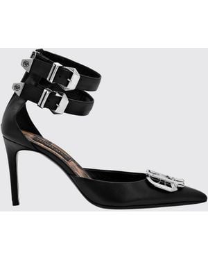 Philipp Plein Gothic Pumps Aus Leder Mit Stiletto-Absatz Und Hexagon-Logo - Schwarz