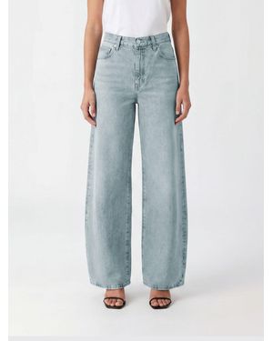 FRAME The Bubble Crop Jeans - Blue