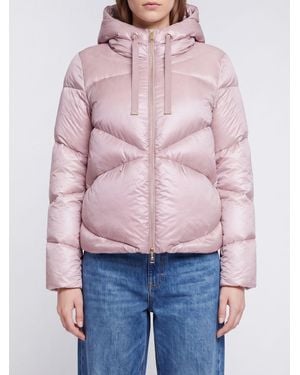 Herno Short Hooded Down Jacket - Pink