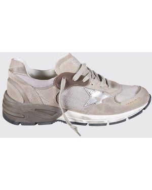 Golden Goose Dad-Star Used Suede And Mesh Trainers - White