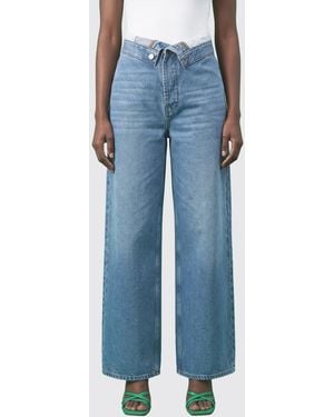 AMISH Roll Up Dolly Cotton Jeans - Blue