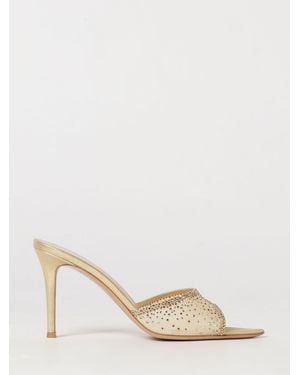 Gianvito Rossi Rania Kristallbesetzte Stiletto-Mules - Natur