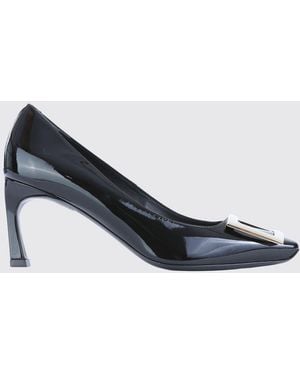 Roger Vivier Trompette Patent Leather Court Shoes With Stiletto Heel - Blue