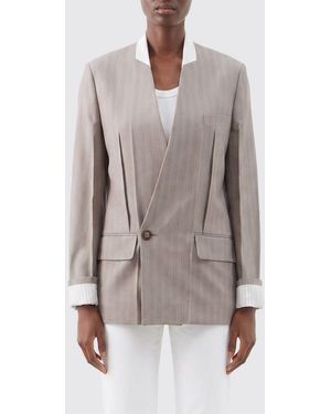 Victoria Beckham Double-Breasted Blazer - Grey