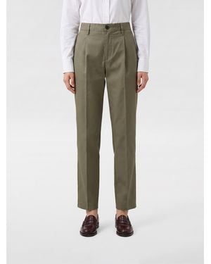 Aspesi Pantalones Skinny De Algodón De Talle Medio Con Corte Slim - Verde
