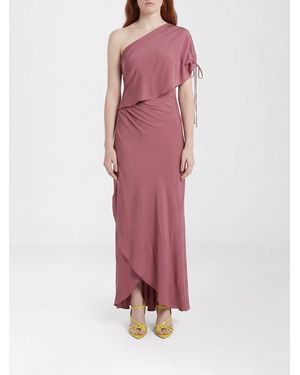Semicouture Robe Asymétrique Clara En Crêpe - Rose