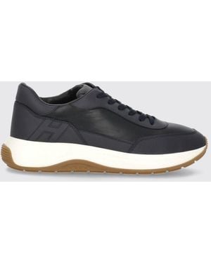 Hogan Hi-Light Smooth Calfskin Leather Trainers With Tone-On-Tone H Logo - White