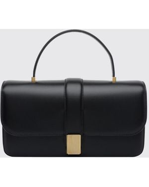 KHAITE Blake Small Calfskin Leather Handbag With Removable Shoulder Strap - Black