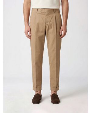 PT01 Stretch Cotton Tailored Trousers - Natural