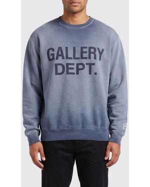 GALLERY DEPT. Cotton Crew Neck Sweatshirt With Logo - Blue