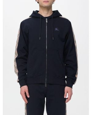 Burberry Cotton Sweatshirt With Logo - Blue