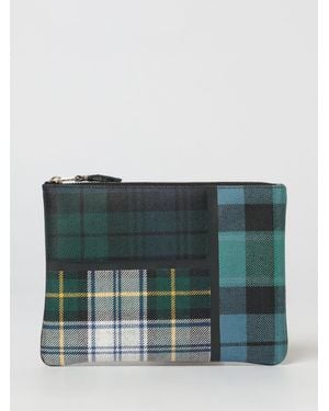 Comme des Garçons Tartan Wool Pouch - Green