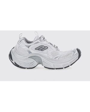 Balenciaga Low-Top Mesh And Rubber Trainers With Chunky Sole And Double Pull-Tab - White