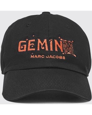 Marc Jacobs Cancer Cotton Baseball Cap With Embroidered Slogan - Black