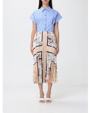 Liu Jo Printed Twill Shirt Dress - Blue