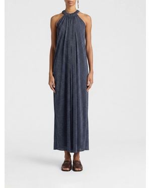 Momoní Momon&Igrave Yuca Halter Neck Midi Tunic Dress Momoni - Blue