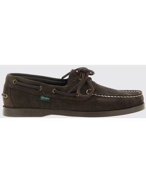 Paraboot Suede Boat Loafers - White
