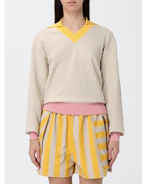 Fendi Striped Cotton Shorts - White