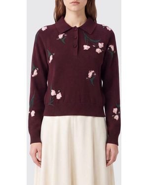 Erdem Slim Fit Knitted Polo - Red