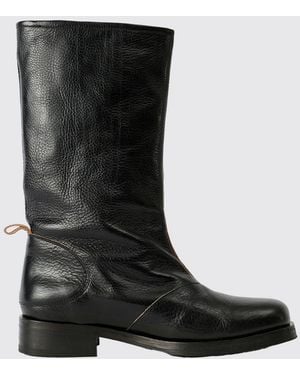 Our Legacy Haul Hammered Leather Boot - Black