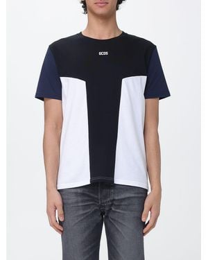 Gcds Cotton T-Shirt With Logo - Blue