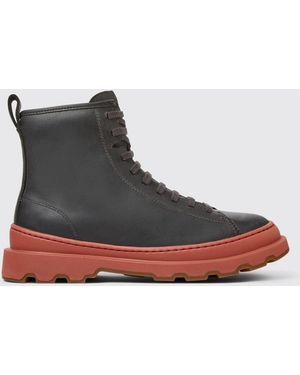 Camper Botín Brutus+ De Piel - Gris