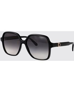 Ferragamo Butterfly Cat-Eye Acetate Sunglasses With Gancini Logo - Grey