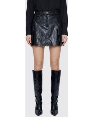 Michael Kors Falda De Piel Sintética - Negro