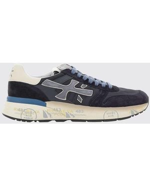 Premiata Mick Logo Appliqués Sneakers - Blue