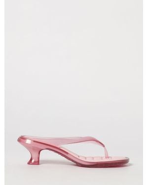 Melissa Pvc Thong Sandals With Open Toe And Medium Heel - Pink