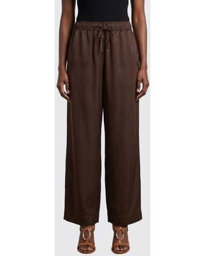 Ganni Recycled Fabric Palazzo Trousers - Brown