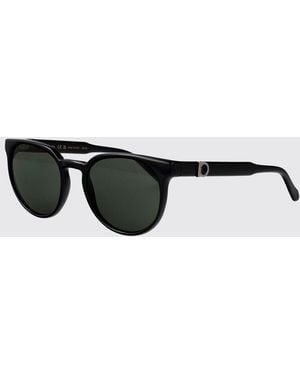 Ferragamo Cat-Eye Acetate Sunglasses With Gancini Logo And Dark Lenses - Black