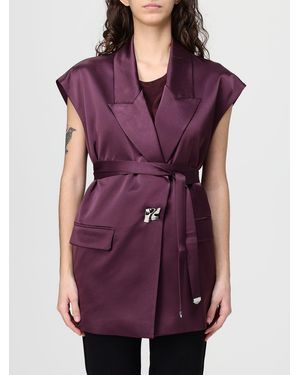Pinko Satin Robe Vest - Purple