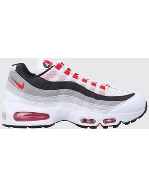 Nike Baskets Air Max 95 Big Bubble En Cuir Et Mesh Avec Logo Brodé - Blanc