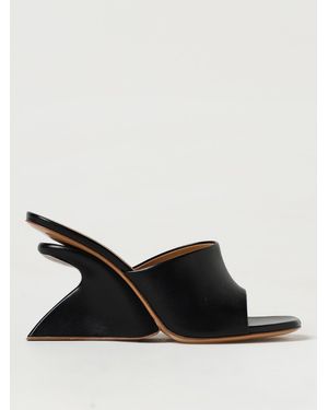 Off-White c/o Virgil Abloh Heeled Leather Sandals - Black