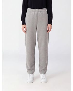 Entire studios Pantalón De Chándal Recto De Algodón Con Cintura Elástica - Gris